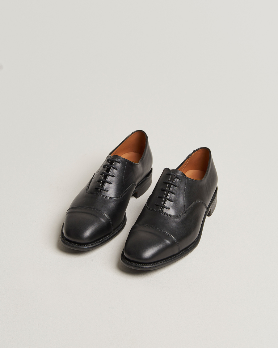 Herren | Sanders Vardy Calf Cap Oxford Black | Sanders | Vardy Calf Cap Oxford Black