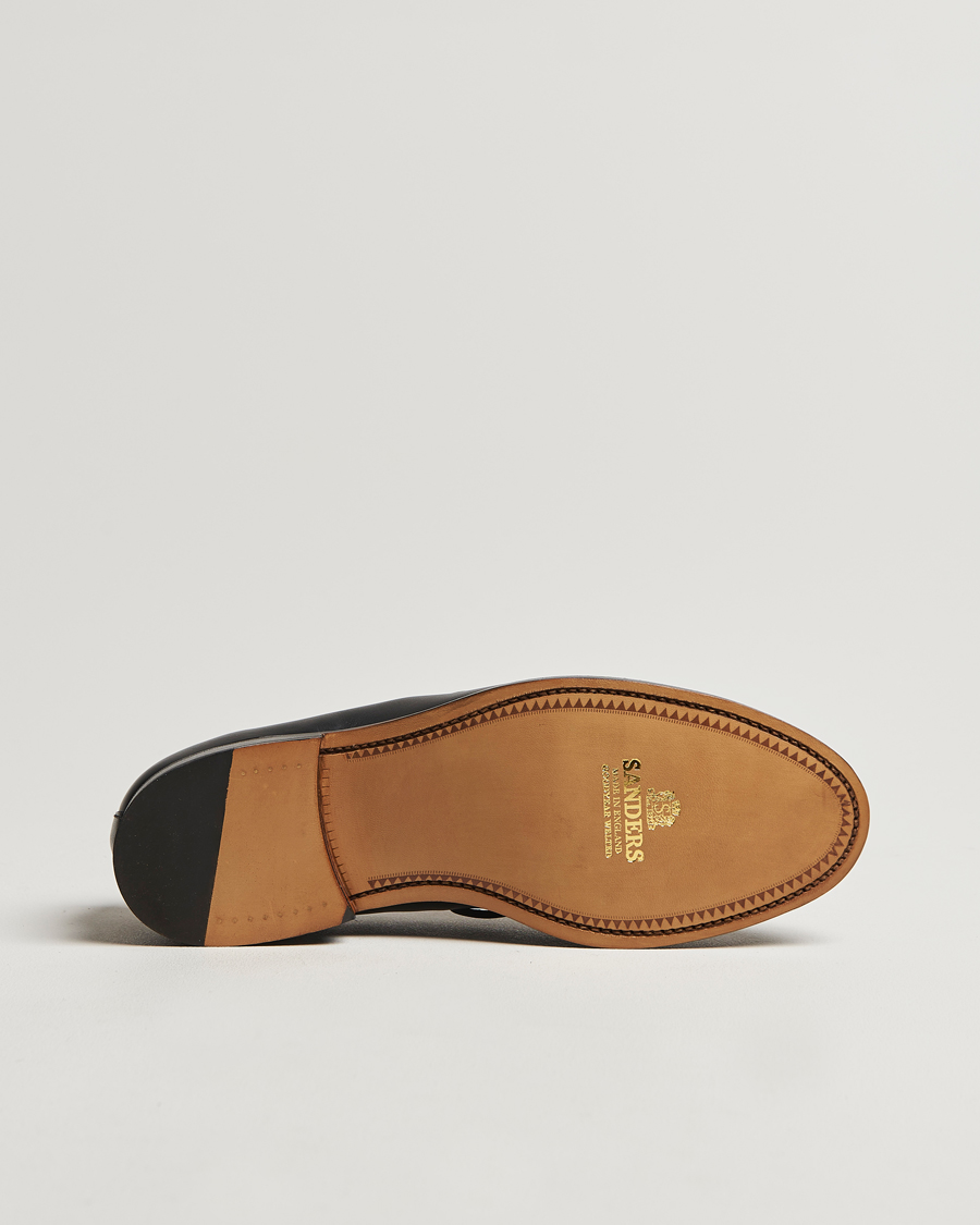 Herren | Sanders Finschley Calf Tassel Loafer Black | Sanders | Finschley Calf Tassel Loafer Black