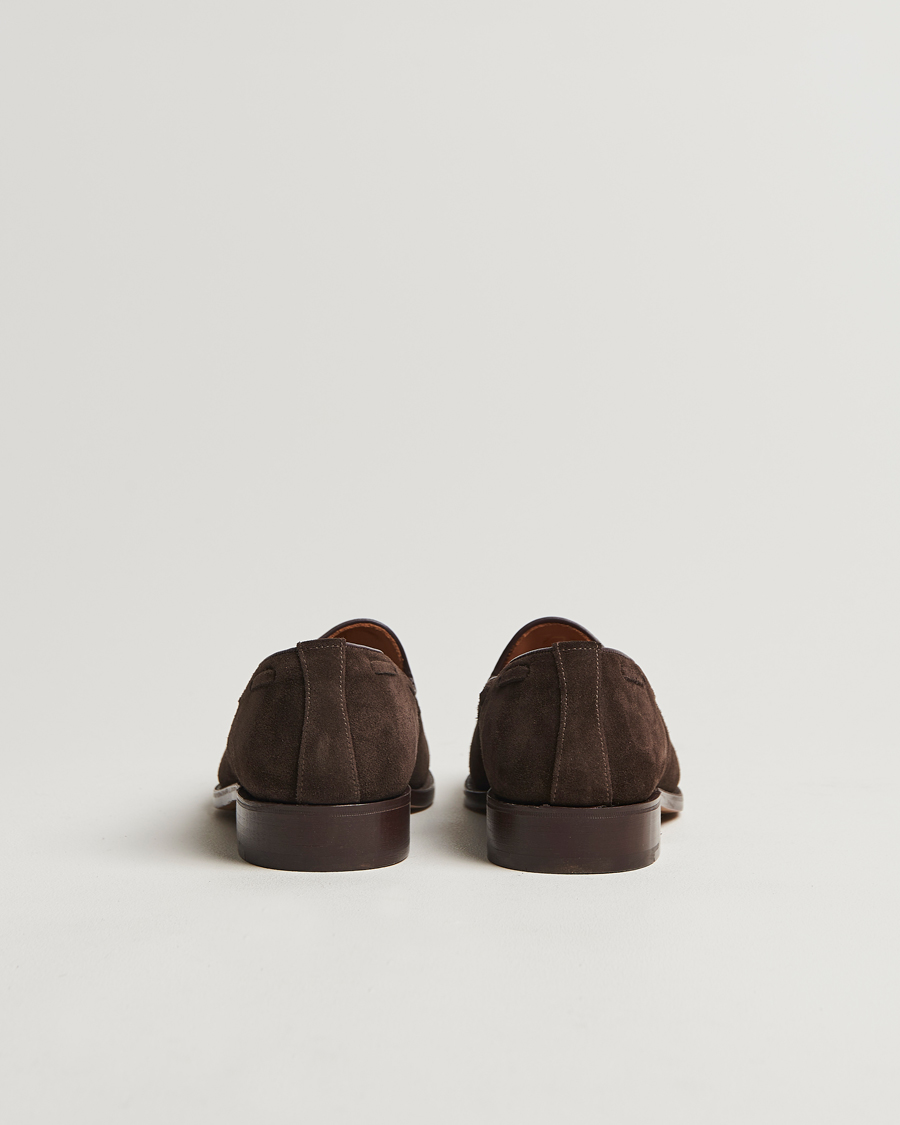Herren | Sanders Finschley Suede Tassel Loafer Chocolate | Sanders | Finschley Suede Tassel Loafer Chocolate
