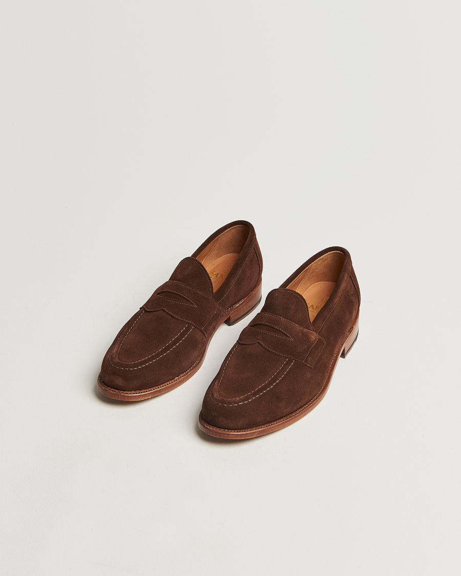 Herren | Loafer | Sanders | Aldwych Suede Penny Loafer Polo Snuff