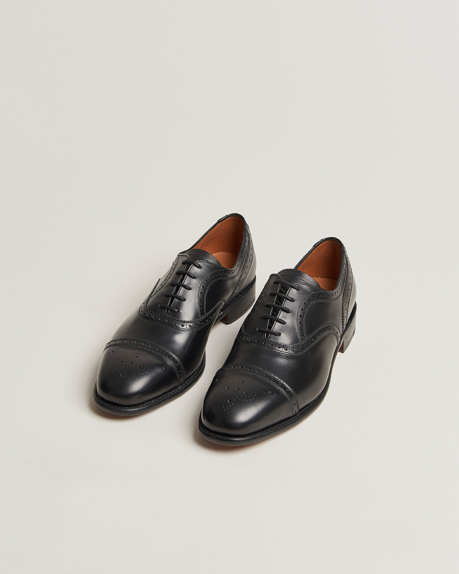 Herren | Schuhe | Sanders | Moorgate Calf Semi Brogue Oxford Black