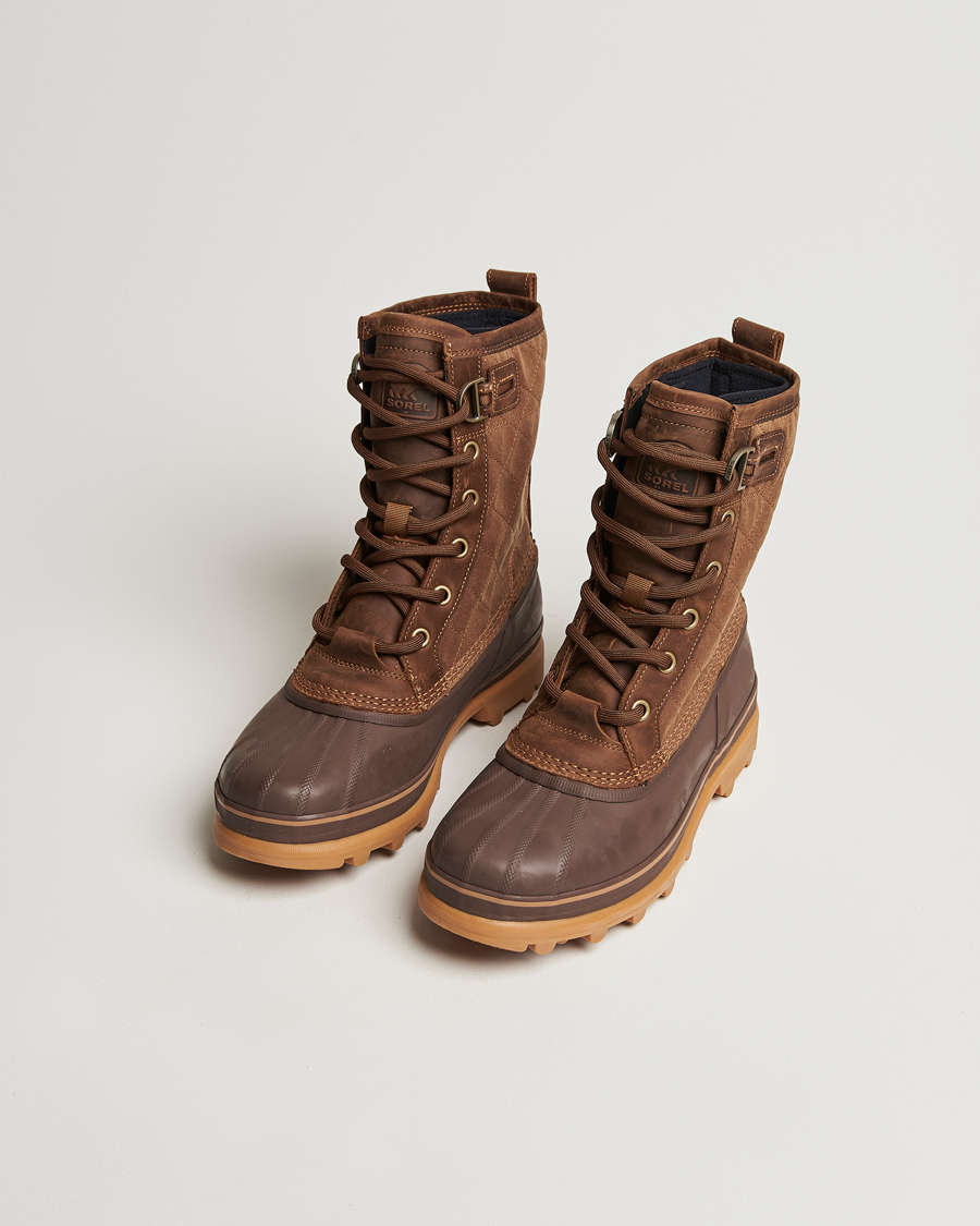 Herren | Sorel Caribou Royal WP Canvas Boots Velvet Tan | Sorel | Caribou Royal WP Canvas Boots Velvet Tan