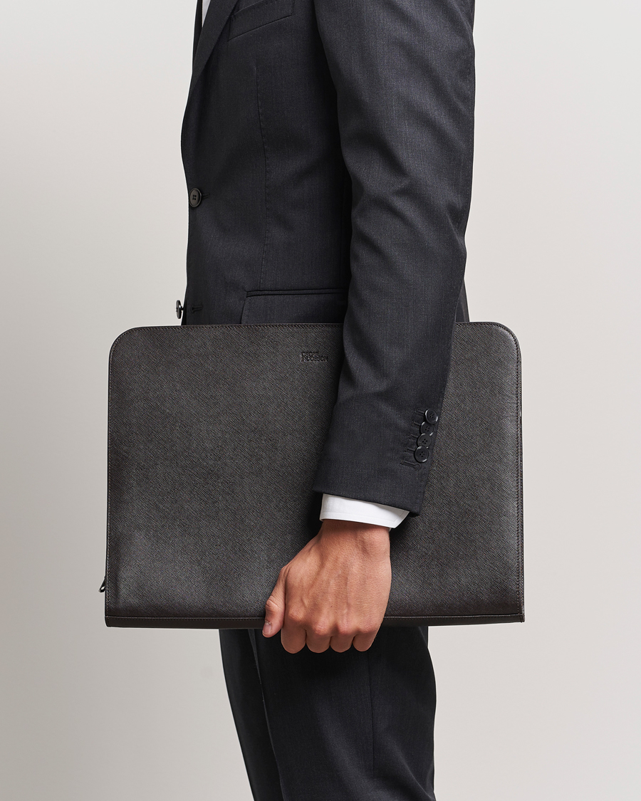 Herren | Taschen | Oscar Jacobson | Laptop Leather Holder Forastero Brown