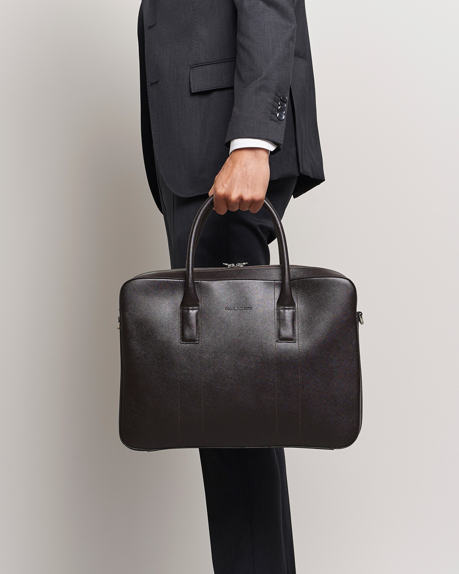 Herren |  | Oscar Jacobson | Leather Briefcase Forastero Brown