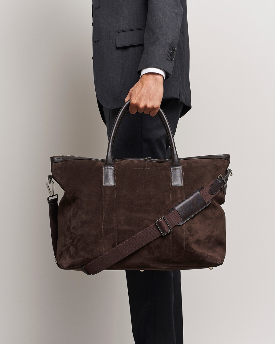Herren | Neue Produktbilder | Oscar Jacobson | Weekend Bag Soft Leather Chocolate Brown