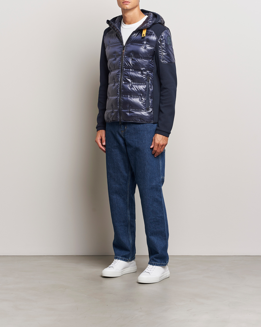 Herren | Jacken | Parajumpers | Gyles Piquet Puffer Hybrid Jacket Blue Navy
