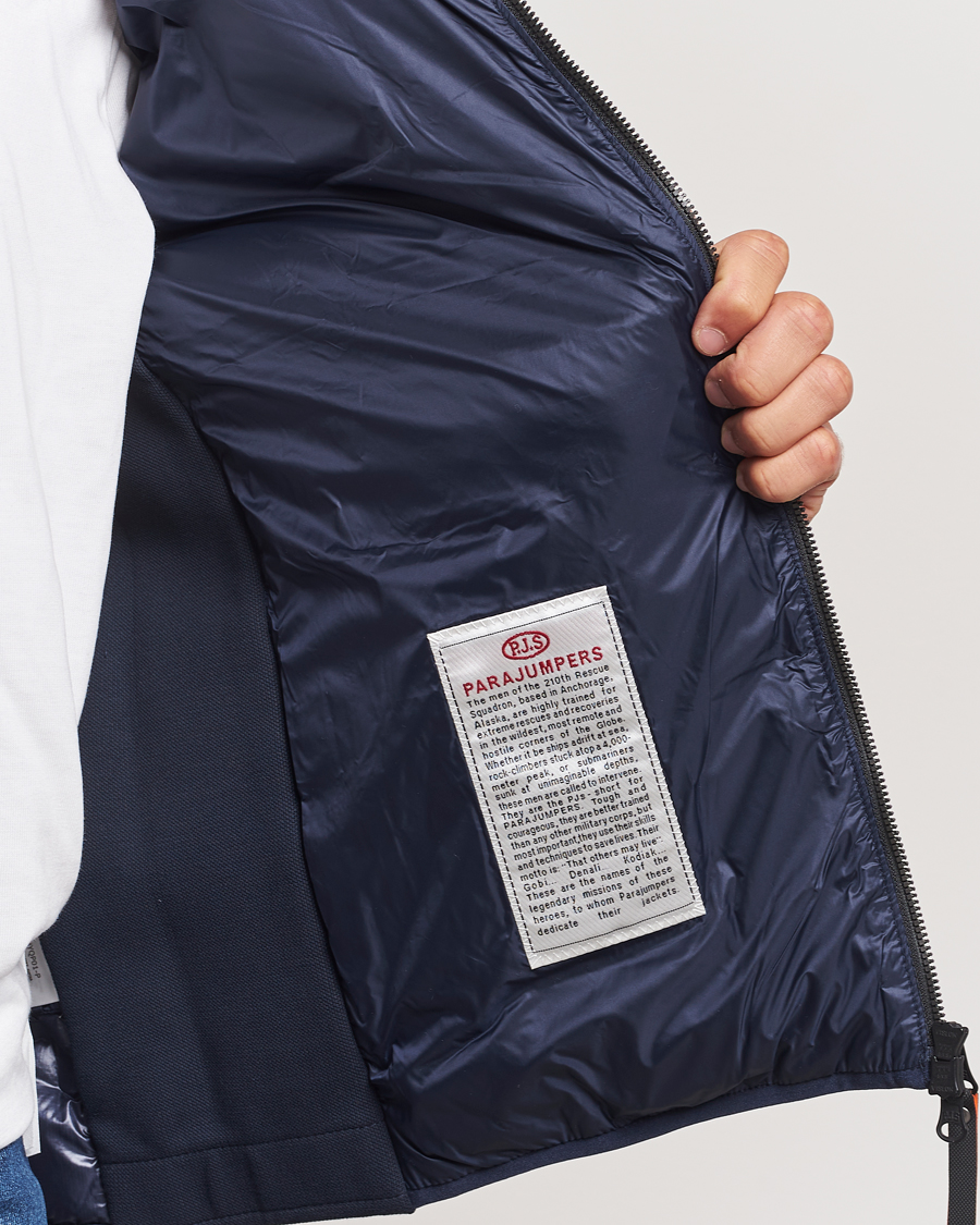 Herren | Jacken | Parajumpers | Gyles Piquet Puffer Hybrid Jacket Blue Navy