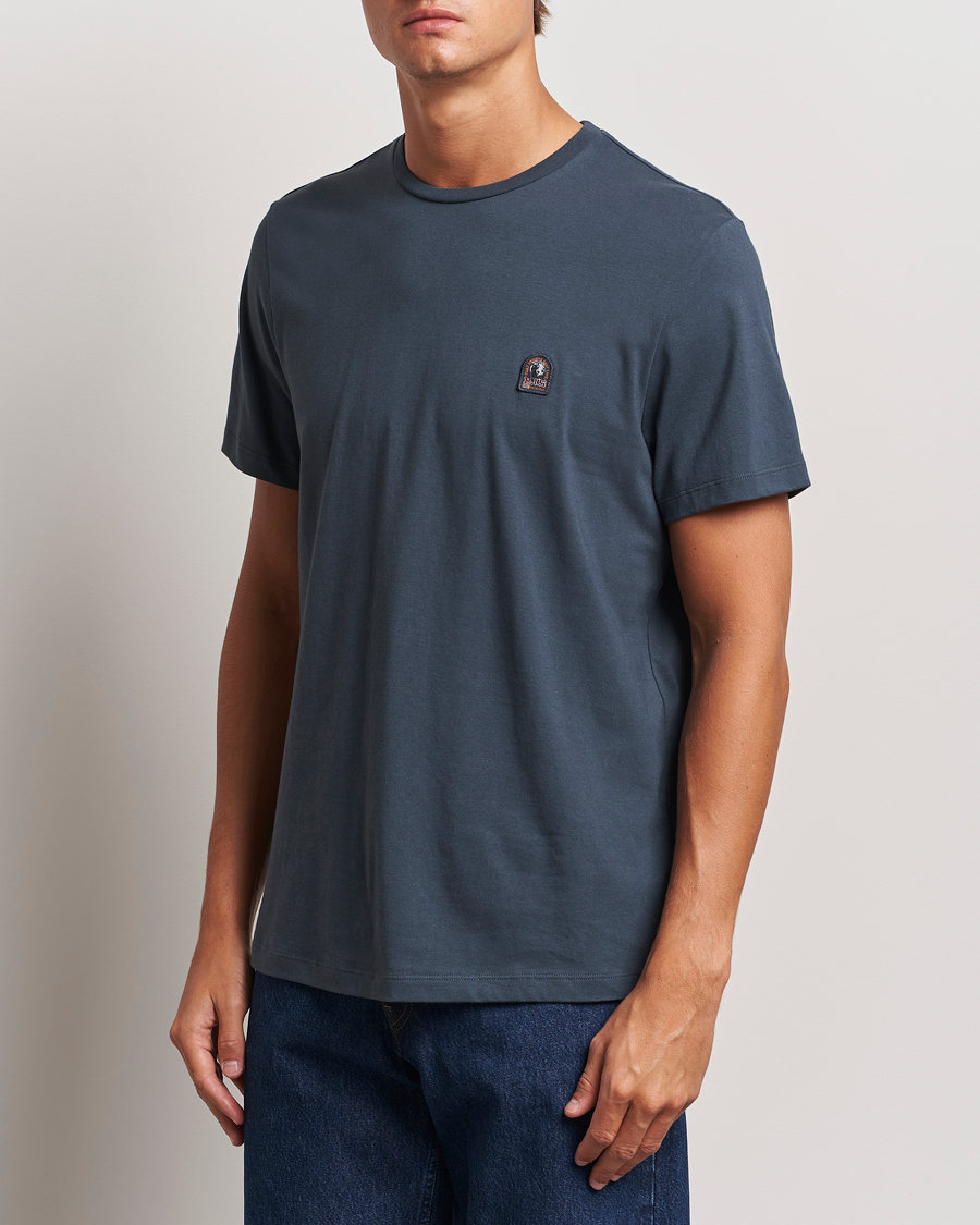 Herren | T-Shirts | Parajumpers | Basic Patch T-Shirt Dark Avio