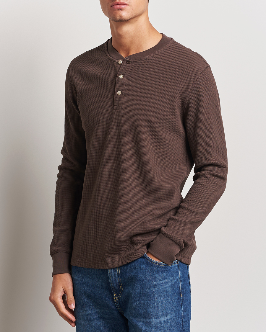 Herren | Pullover | Levi's | Thermal Henley Chocolate Brown
