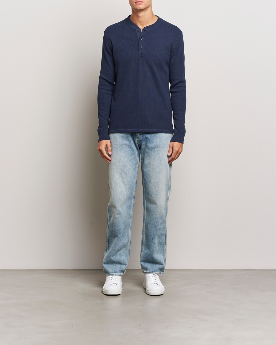 Herren | Pullover | Levi's | Thermal Henley Navy Blazer