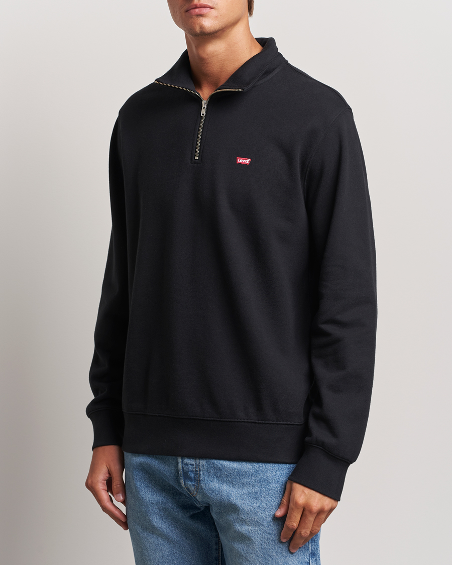 Herren | Pullover | Levi's | Original Half Zip Sweater Mineral Black