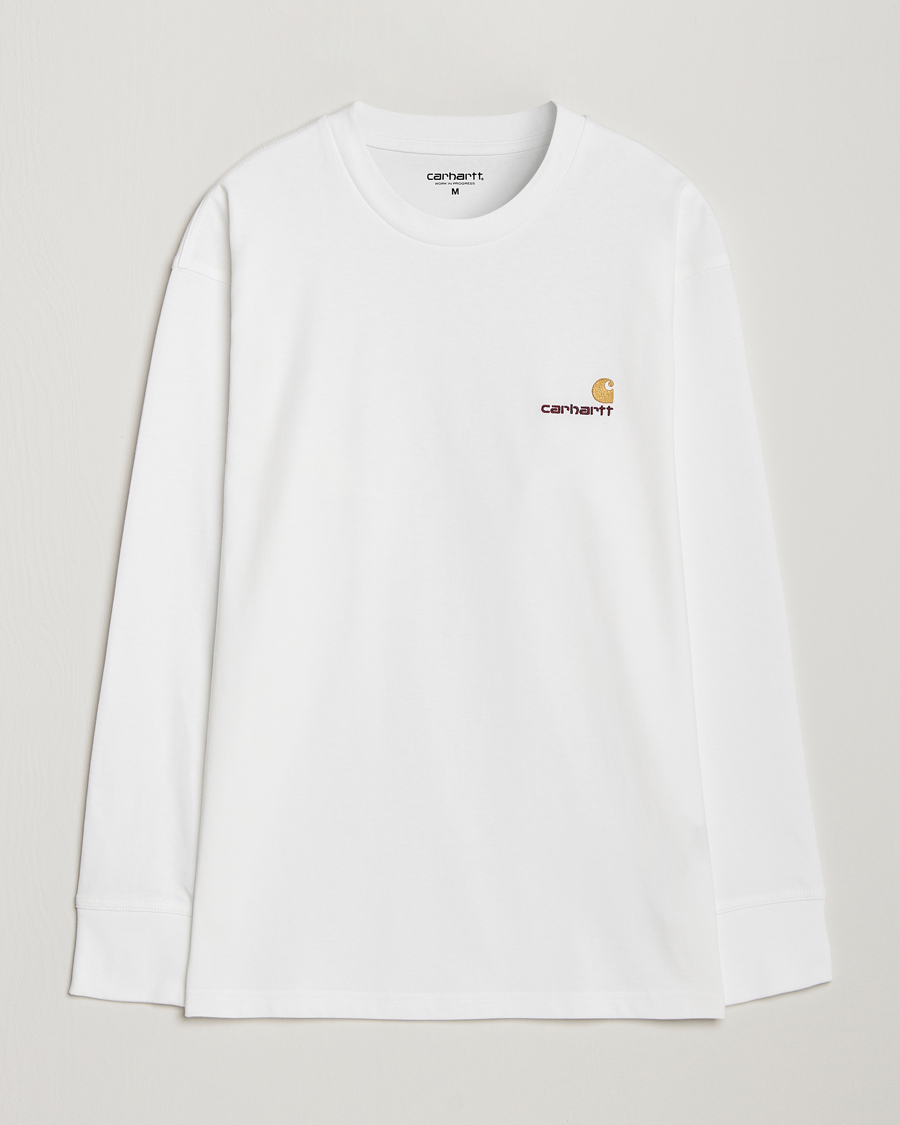 Herren | T-Shirts | Carhartt WIP | American Script Long Sleeve T-Shirt White