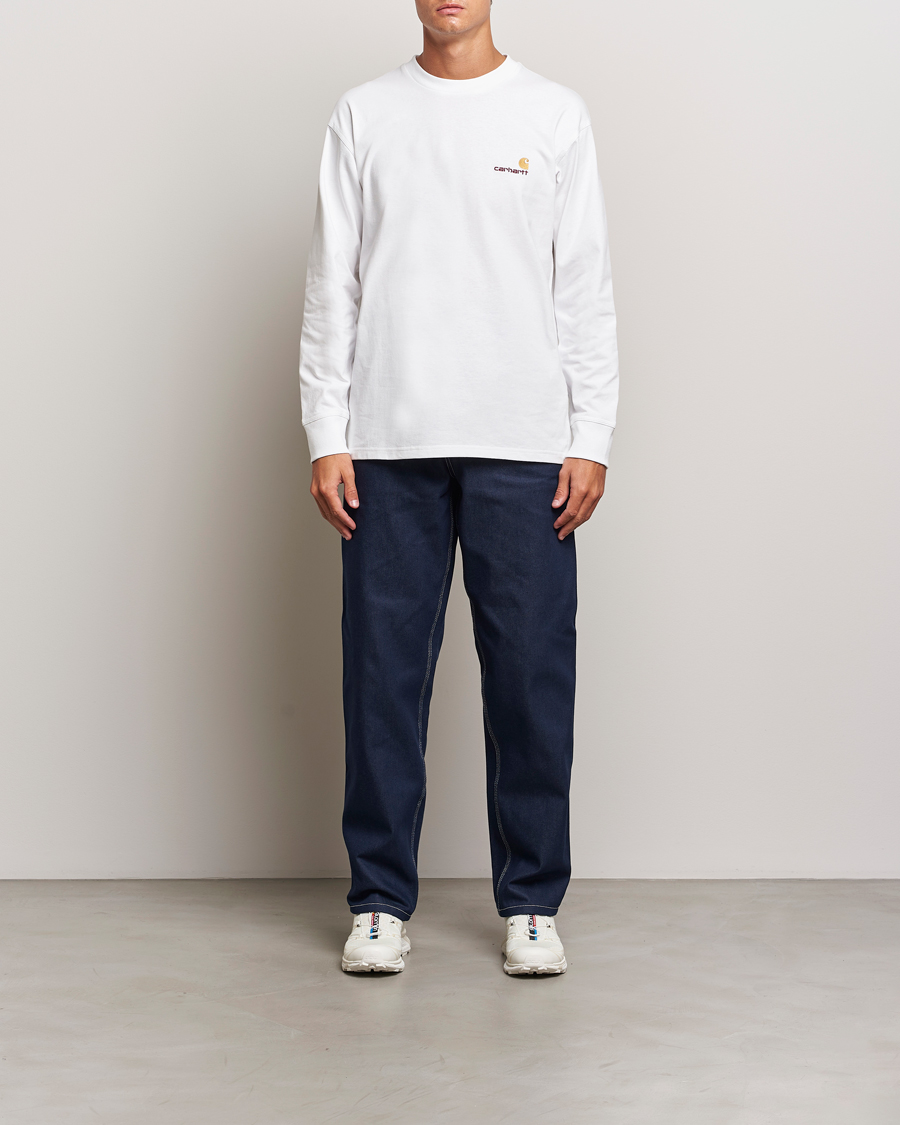 Herren | T-Shirts | Carhartt WIP | American Script Long Sleeve T-Shirt White
