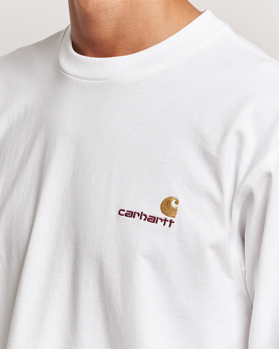 Herren | T-Shirts | Carhartt WIP | American Script Long Sleeve T-Shirt White