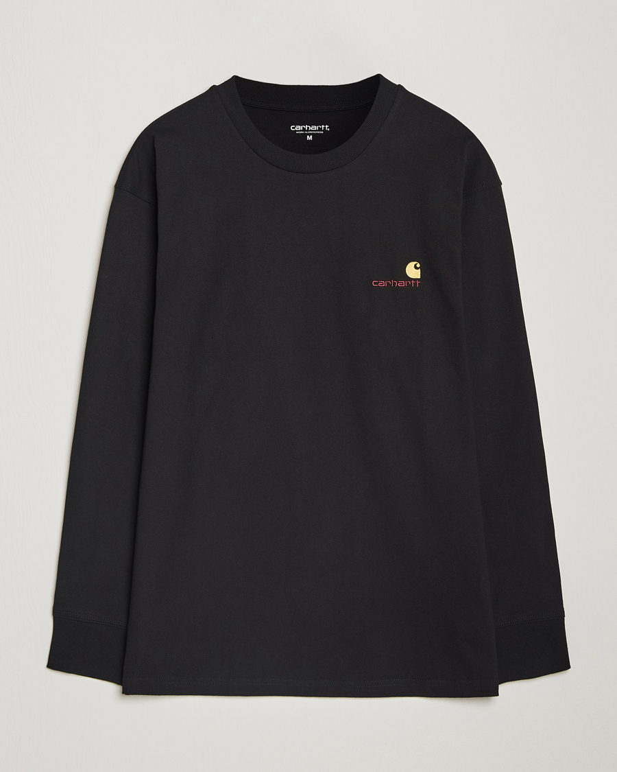 Herren | T-Shirts | Carhartt WIP | American Script Long Sleeve T-Shirt Black
