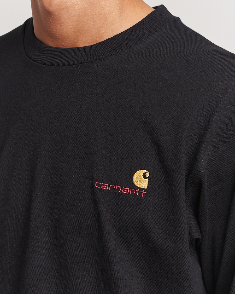 Herren | T-Shirts | Carhartt WIP | American Script Long Sleeve T-Shirt Black