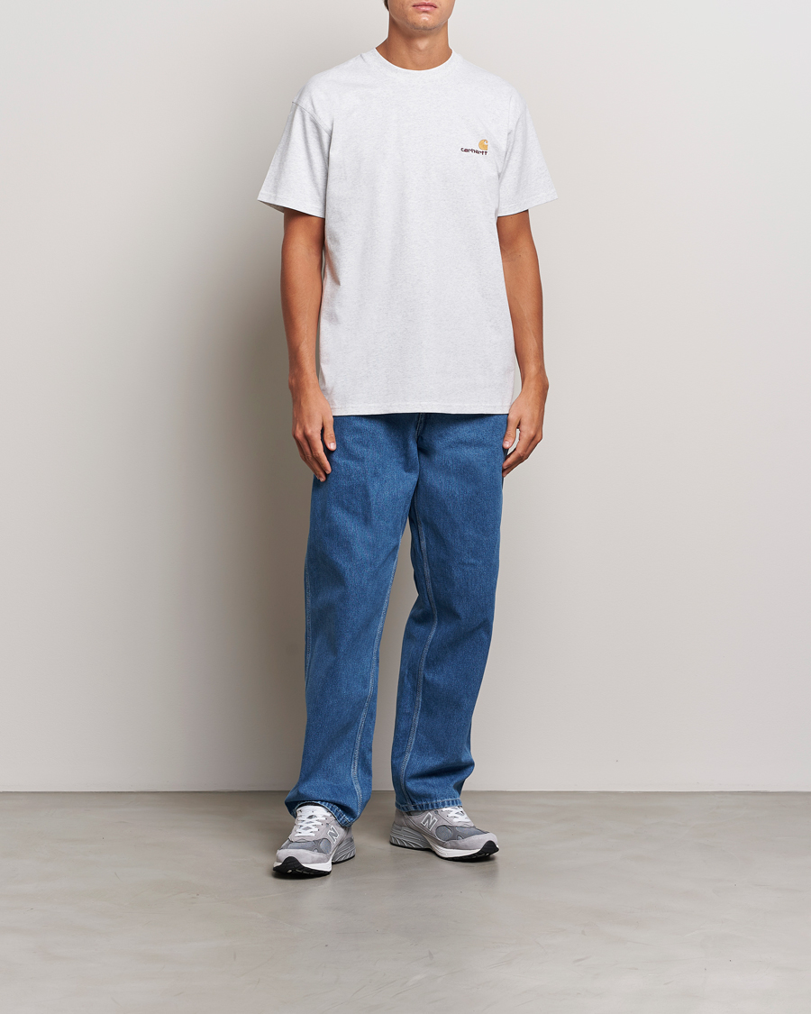 Herren | T-Shirts | Carhartt WIP | American Script Short Sleeve T-Shirt Ash Heather