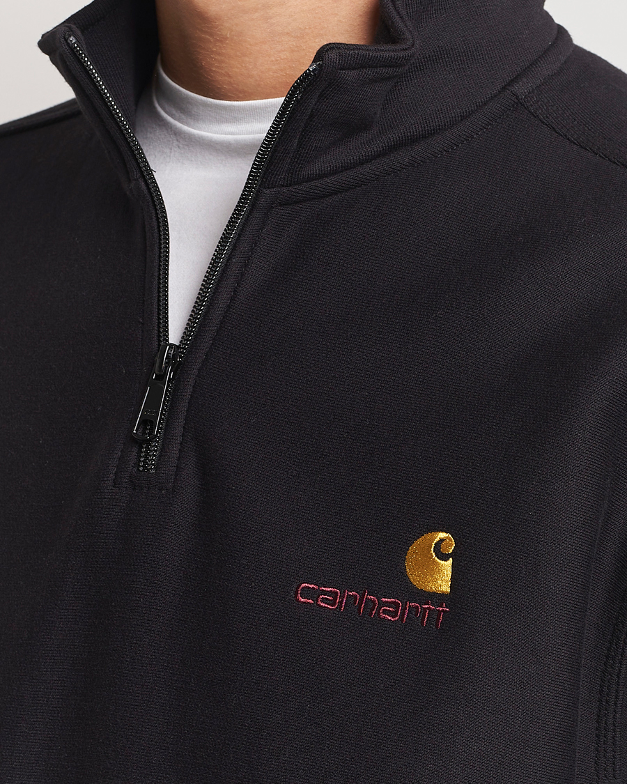 Herren | Pullover | Carhartt WIP | American Script Half Zip Sweatshirt Black
