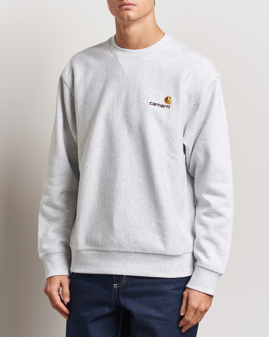 Herren | Pullover | Carhartt WIP | American Script Sweatshirt Ash Heather