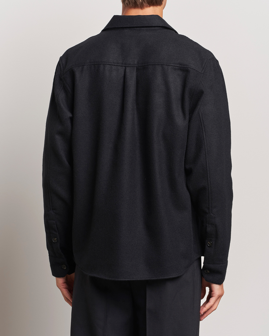 Herren | Hemden | J.Lindeberg | Flat Wool Overshirt Black