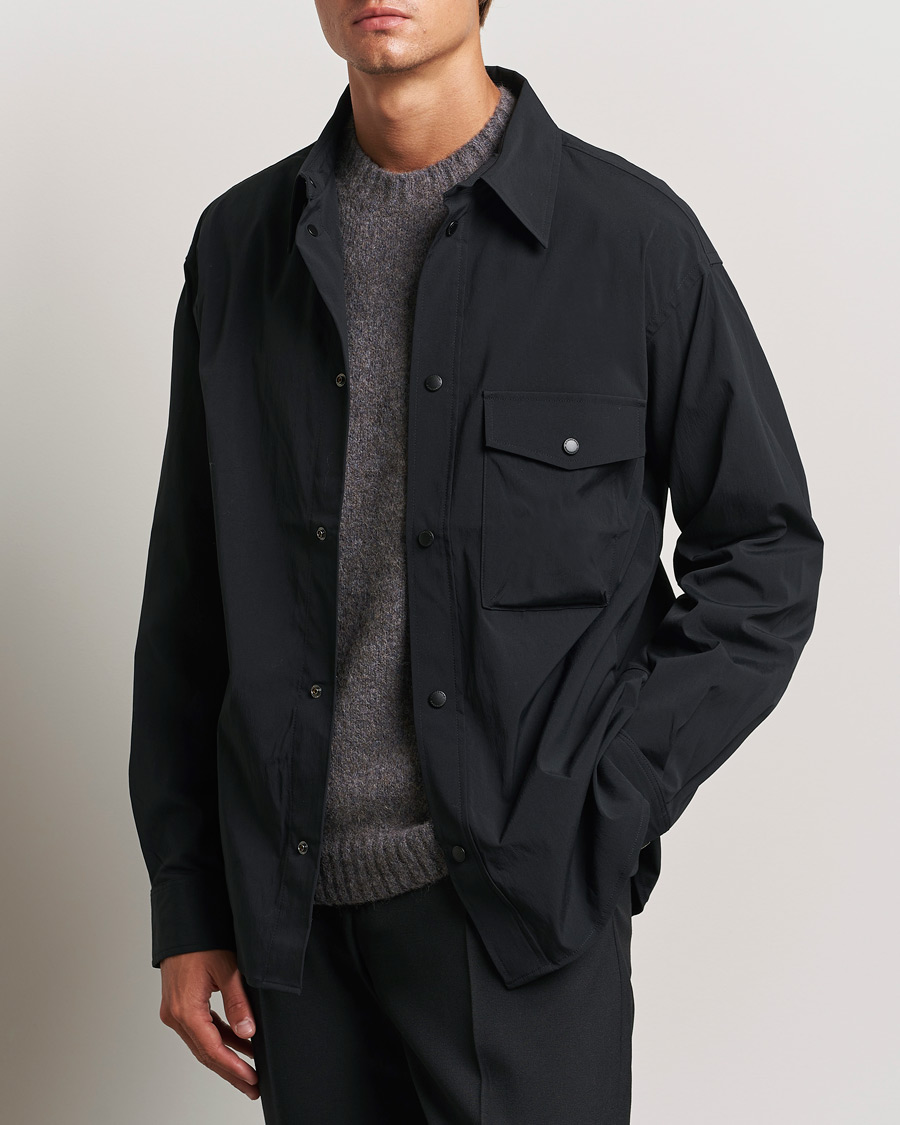 Herren | Hemden | J.Lindeberg | Howard Tech Press Stud Shirt Black