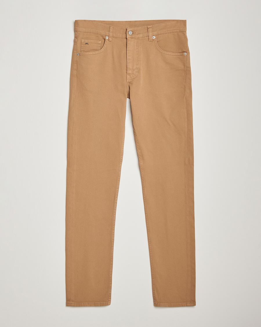 Herren | Hosen | J.Lindeberg | Jay Solid Twill Stretch Jeans Tiger Brown