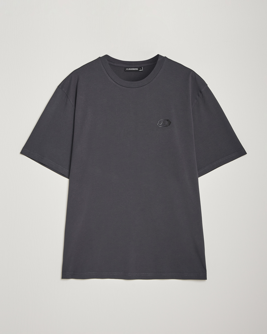 Herren | T-Shirts | J.Lindeberg | Hale Logo T-Shirt Washed Black