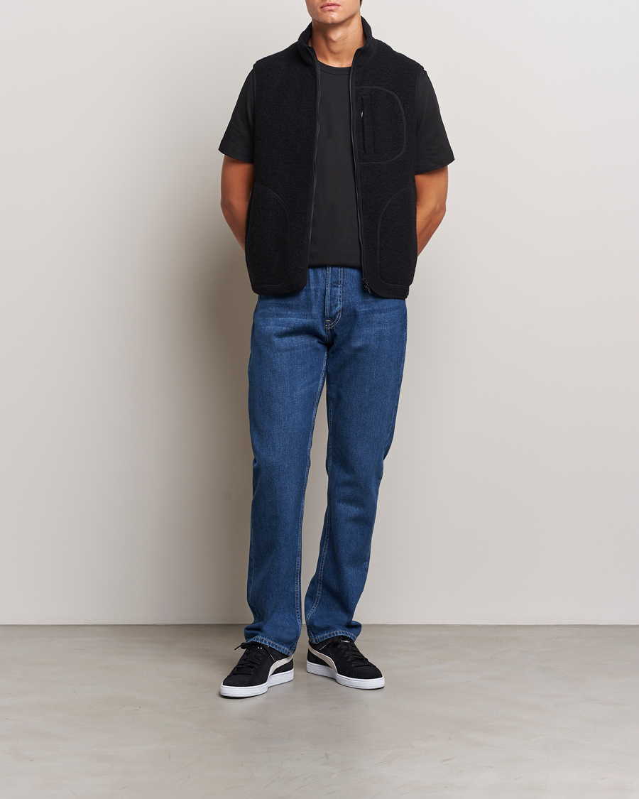 Herren | J.Lindeberg Duncan Wool Fleece Vest Black | J.Lindeberg | Duncan Wool Fleece Vest Black
