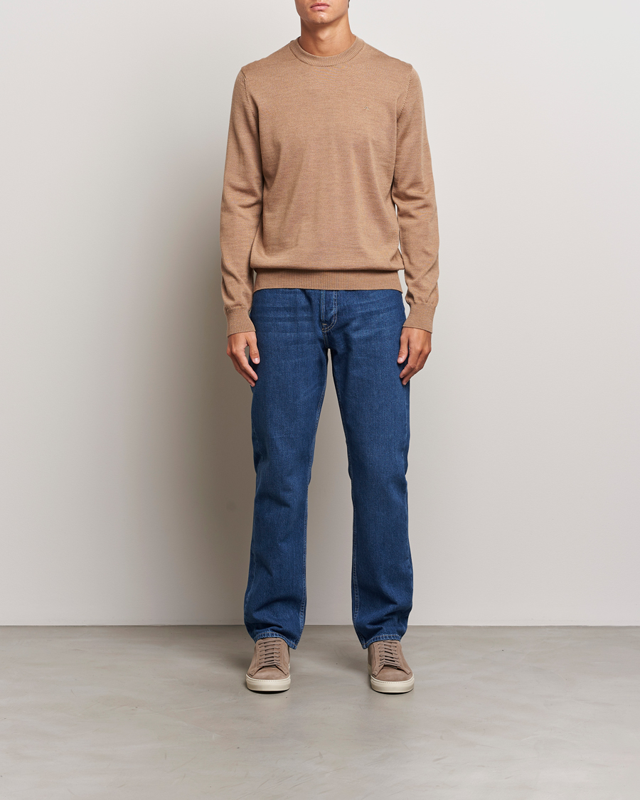 Herren | Pullover | J.Lindeberg | Keane Merino Crew Neck Sweater Tiger Brown
