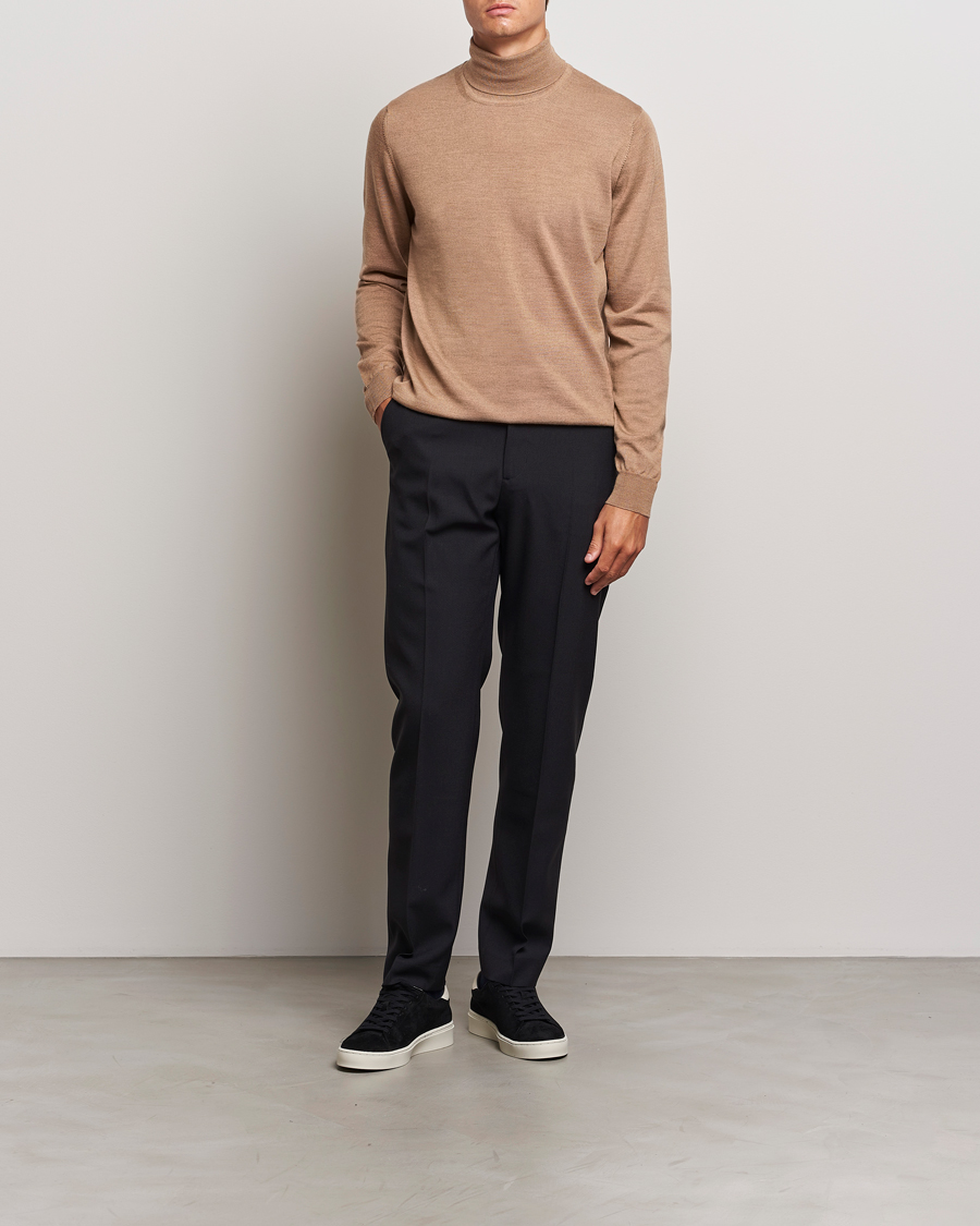 Herren | Pullover | J.Lindeberg | Kaden Merino Turtleneck Tiger Brown