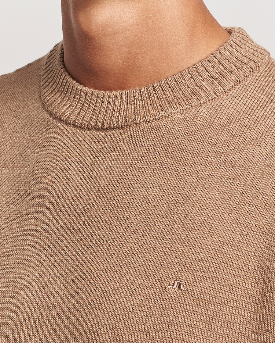 Herren | Pullover | J.Lindeberg | Kino Merino Crew Neck Tiger Brown