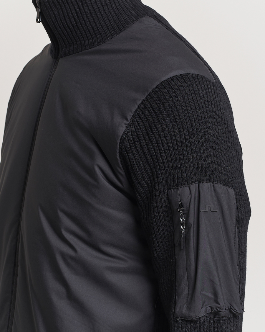 Herren | Jacken | J.Lindeberg | Beck Knitted Hybrid Jacket Black