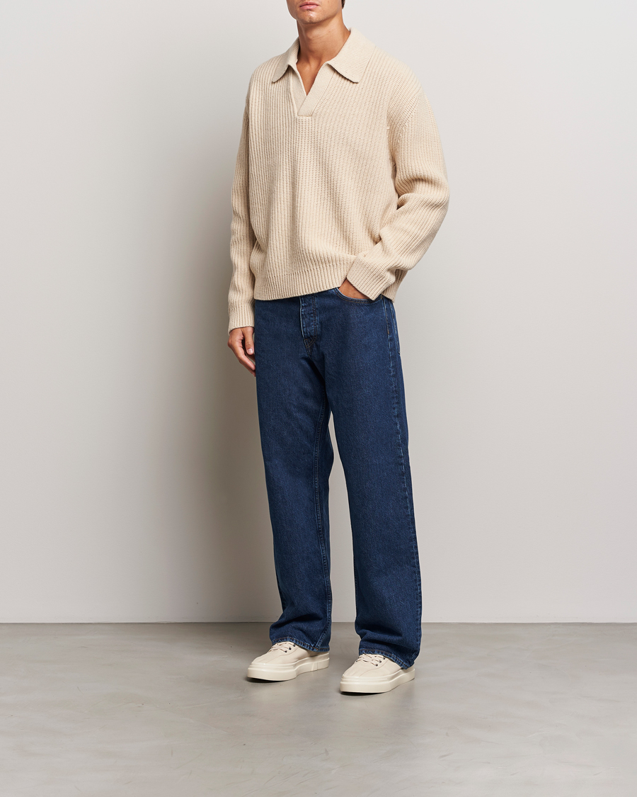 Herren | Pullover | J.Lindeberg | Jethro Heavy Polo Knit Moonbeam