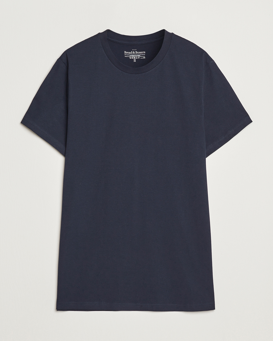 Herren | T-Shirts | Bread & Boxers | Crew Neck Regular T-Shirt Dark Navy