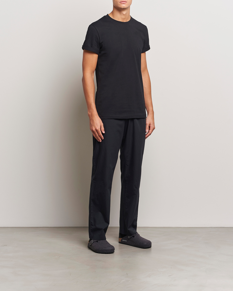 Herren | T-Shirts | Bread & Boxers | Roll-Up Crew Neck T-Shirt Black