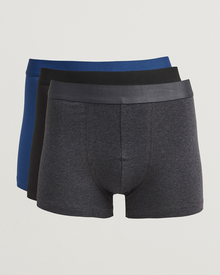 Herren | Unterwäsche | Bread & Boxers | 3-Pack Boxer Brief Ink Blue/Dark Grey/Black