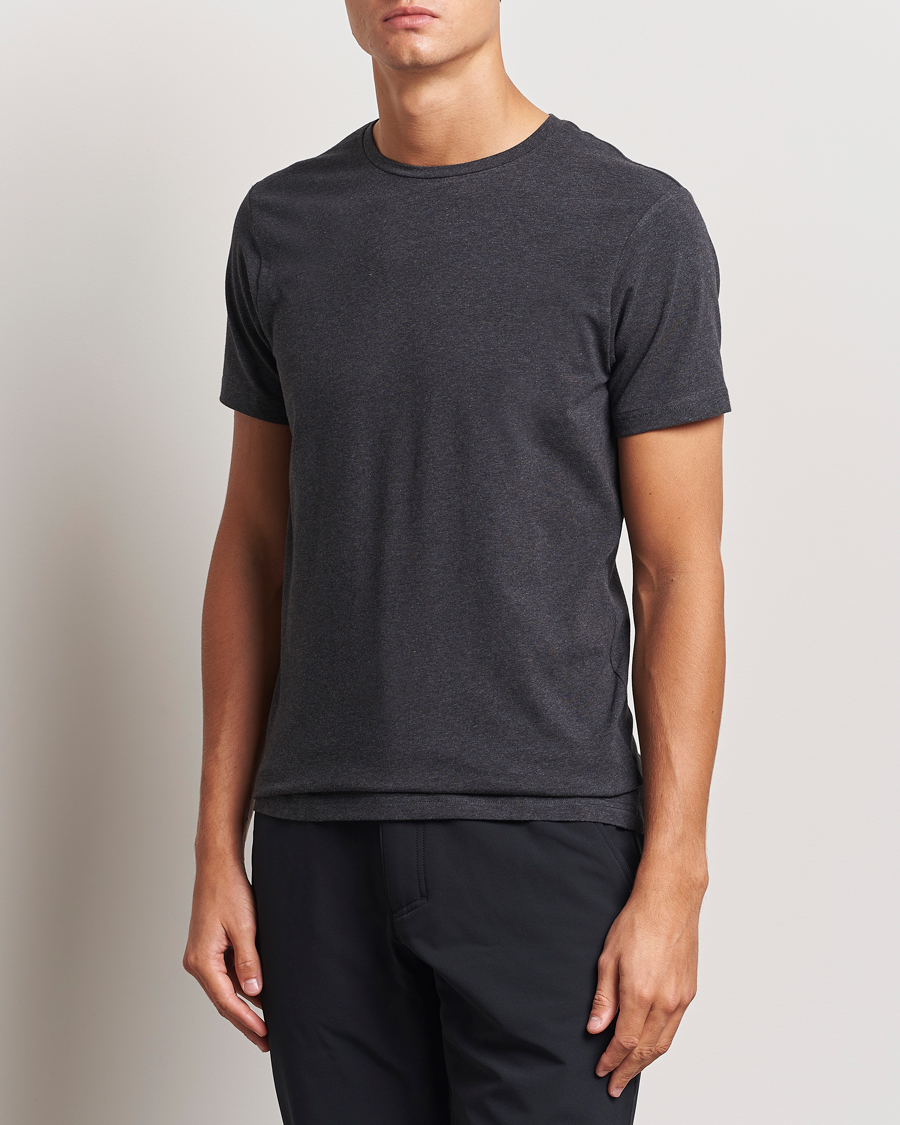 Herren | T-Shirts | Bread & Boxers | 2-Pack Crew Neck T-Shirt Dark Grey Melange