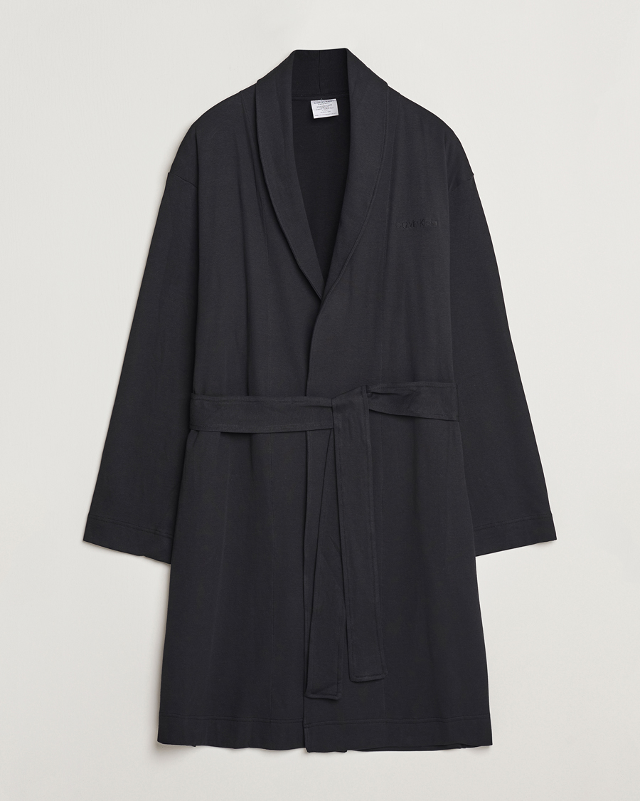 Herren | Calvin Klein Cotton Robe Black | Calvin Klein | Cotton Robe Black