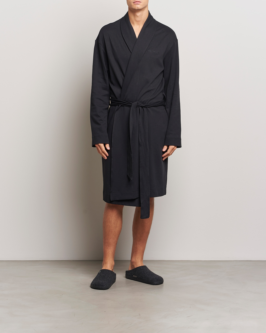 Herren | Calvin Klein Cotton Robe Black | Calvin Klein | Cotton Robe Black