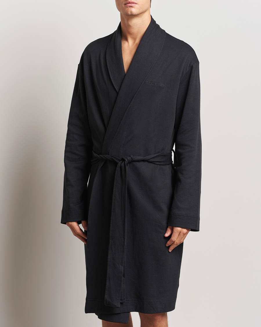 Herren | Calvin Klein Cotton Robe Black | Calvin Klein | Cotton Robe Black