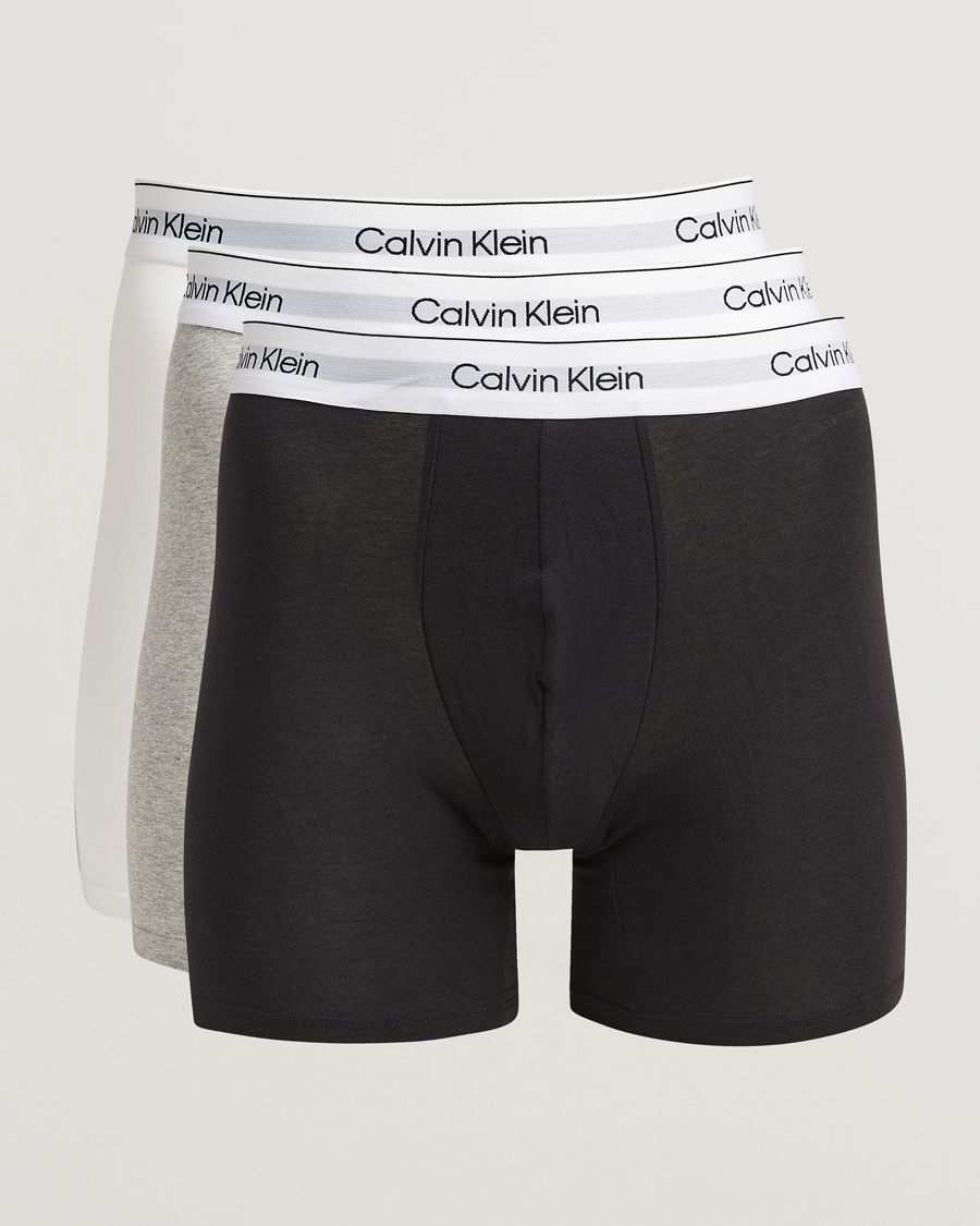 Herren | Unterwäsche | Calvin Klein | 3-Pack Icon Cotton Stretch Boxer Brief Grey/Black/White