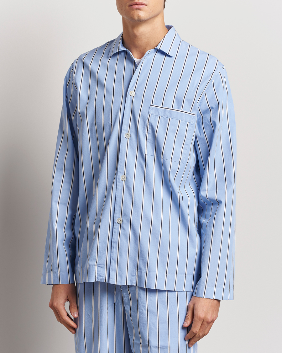 Herren | Schlafanzüge & Bademäntel | Tekla | Poplin Pyjama Shirt Basset Stripes