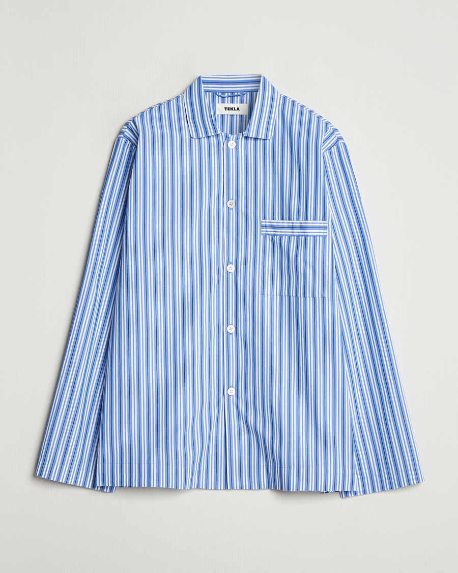 Herren | Tekla Poplin Pyjama Shirt Penny Stripes | Tekla | Poplin Pyjama Shirt Penny Stripes