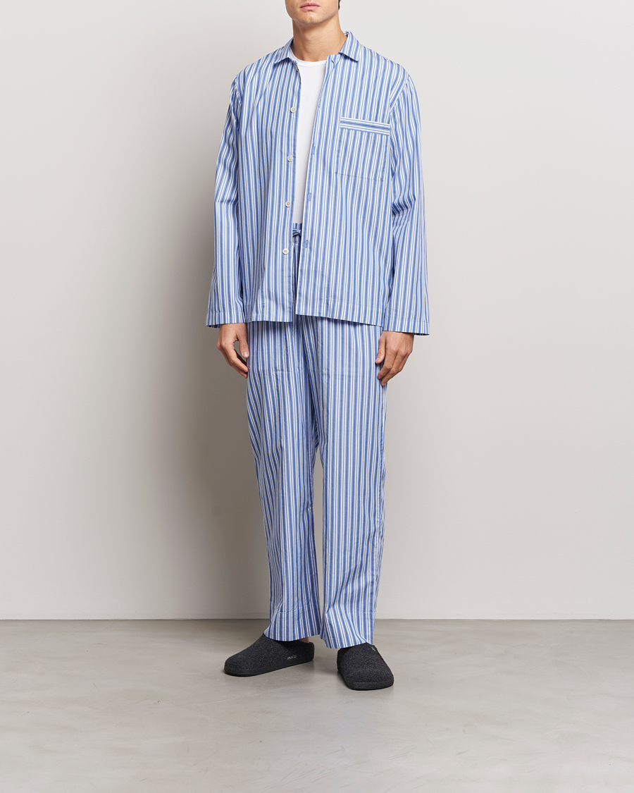 Herren | Tekla Poplin Pyjama Shirt Penny Stripes | Tekla | Poplin Pyjama Shirt Penny Stripes