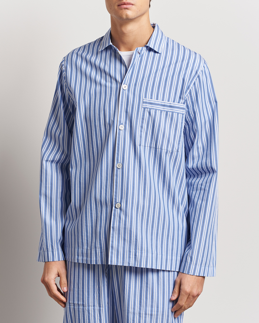 Herren | Tekla Poplin Pyjama Shirt Penny Stripes | Tekla | Poplin Pyjama Shirt Penny Stripes