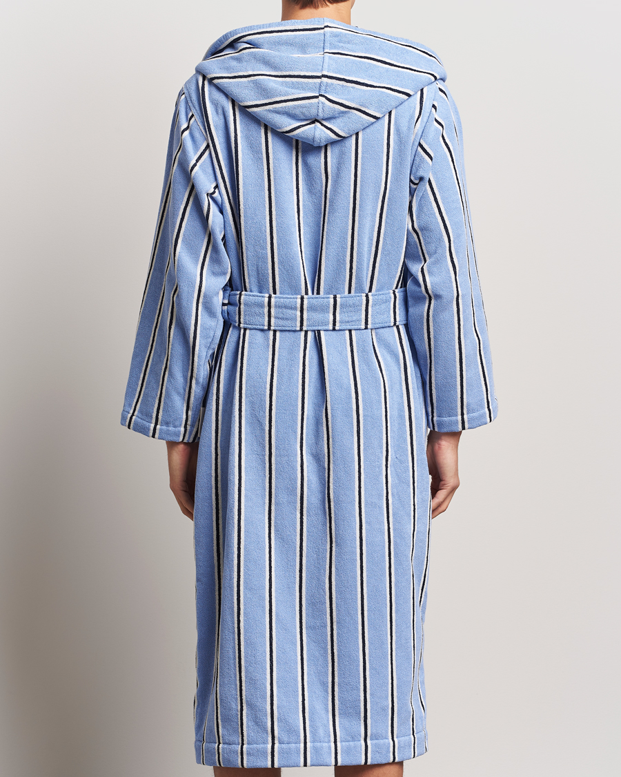 Herren | Tekla Organic Terry Hooded Bathrobe Basset Stripes | Tekla | Organic Terry Hooded Bathrobe Basset Stripes