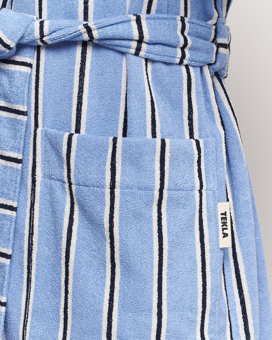 Herren | Tekla Organic Terry Hooded Bathrobe Basset Stripes | Tekla | Organic Terry Hooded Bathrobe Basset Stripes