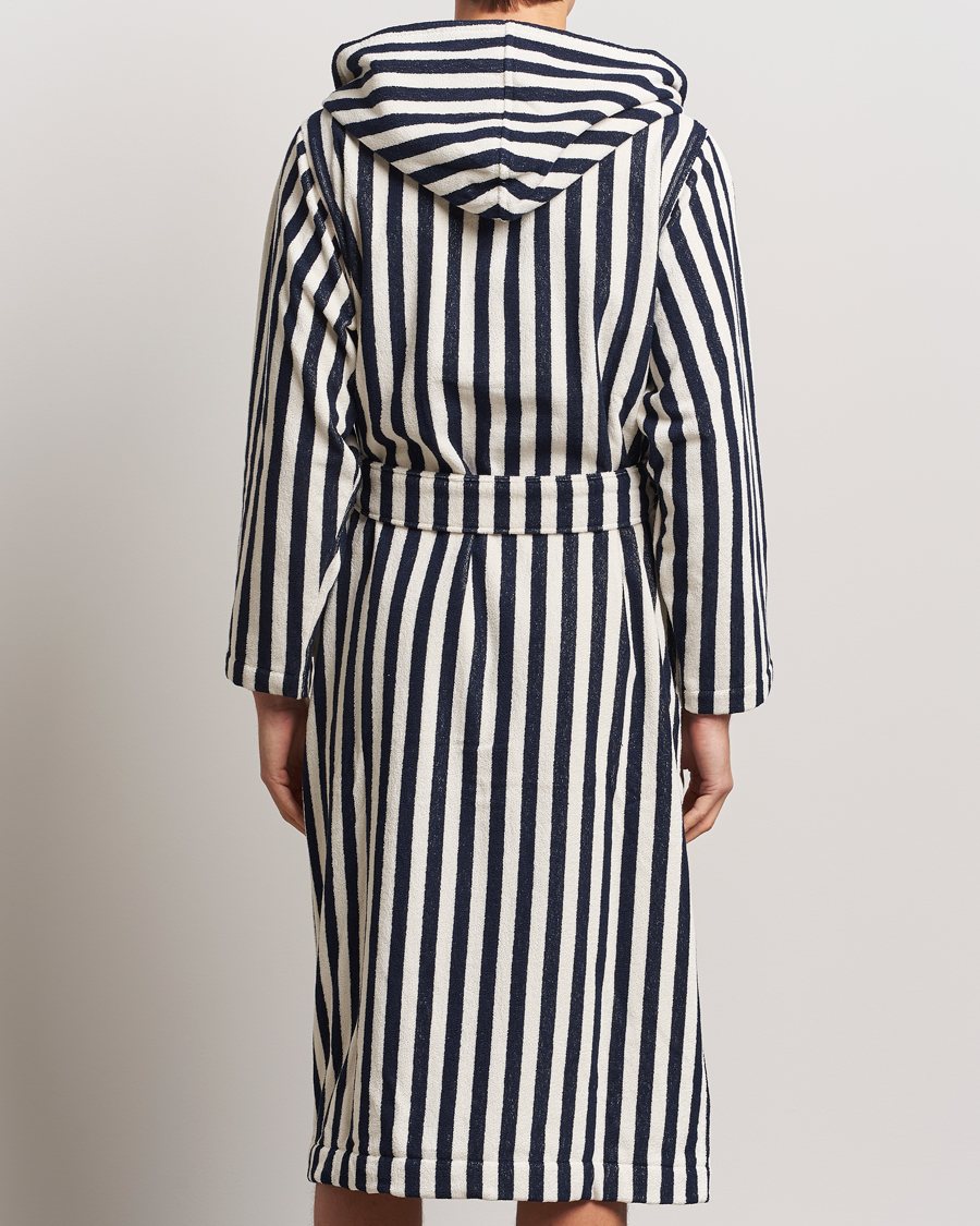 Herren | Tekla Organic Terry Hooded Bathrobe Humbug Stripes | Tekla | Organic Terry Hooded Bathrobe Humbug Stripes