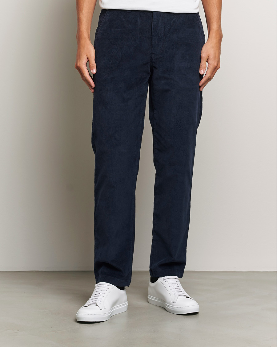 Herren | Hosen | KnowledgeCotton Apparel | Chuck Regular Cord Trousers Night Sky