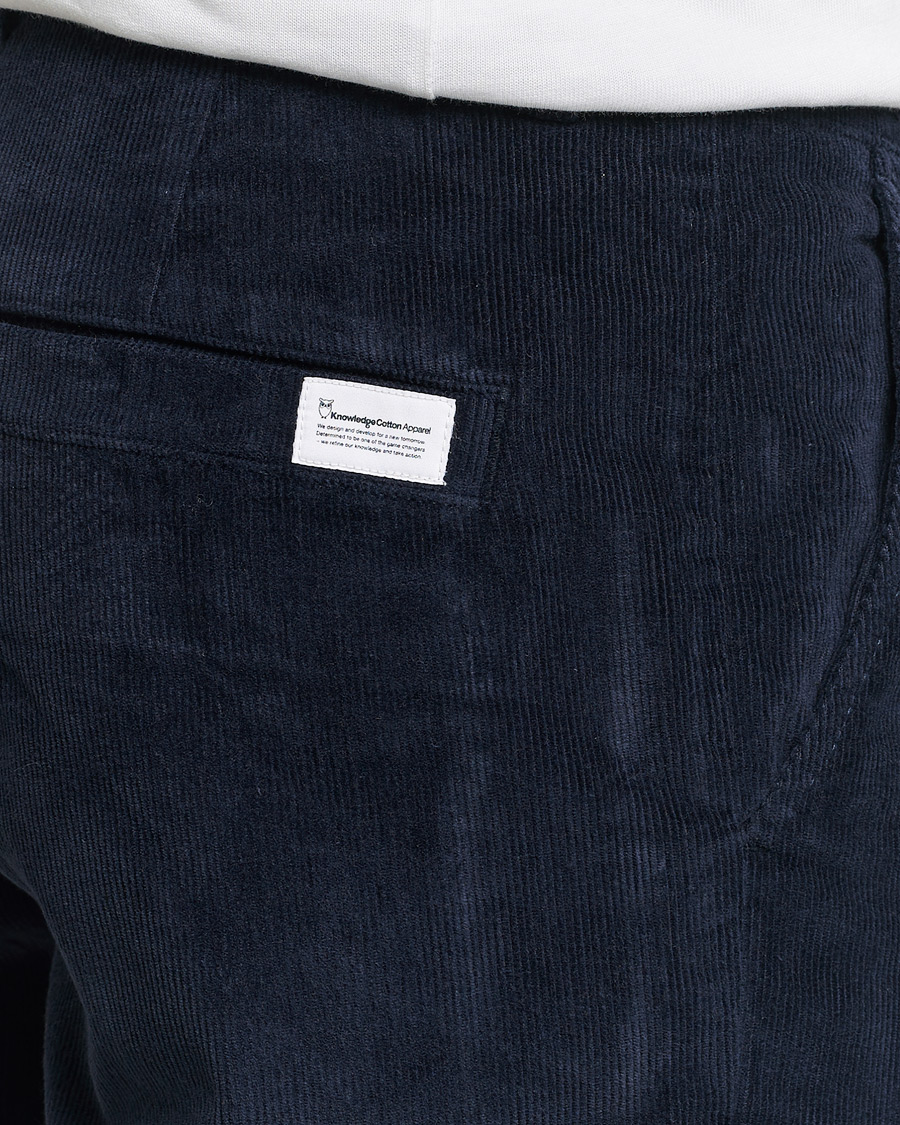 Herren | Hosen | KnowledgeCotton Apparel | Chuck Regular Cord Trousers Night Sky